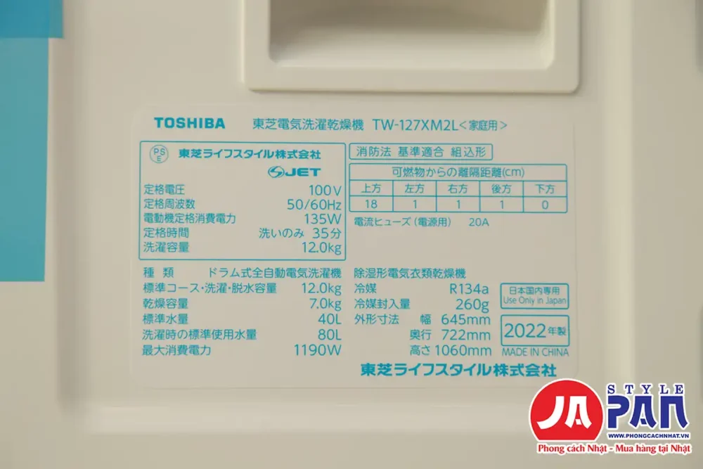 May giat Toshiba TW 127XM2L 17