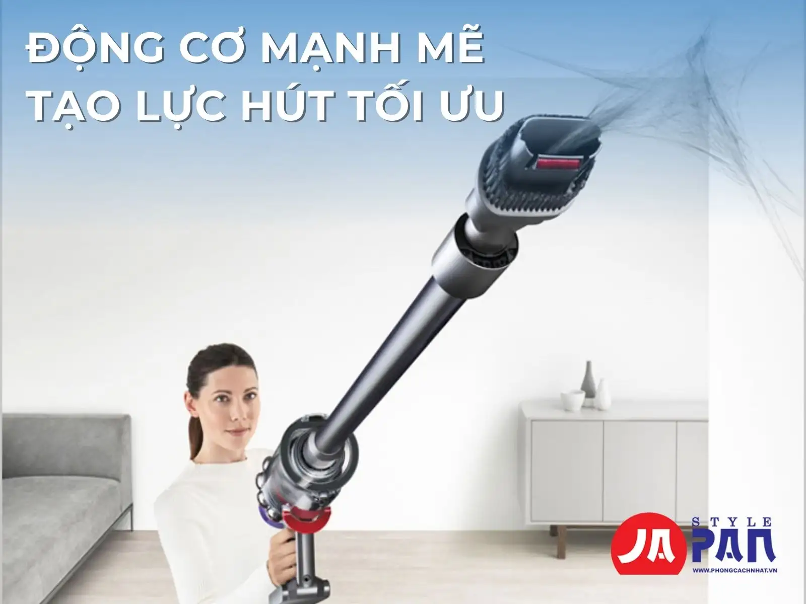 Máy hút bụi không dây Dyson V10 Fluffy SV12 FF 6 Động cơ mạnh mẽ tạo lực hút tối ưu
