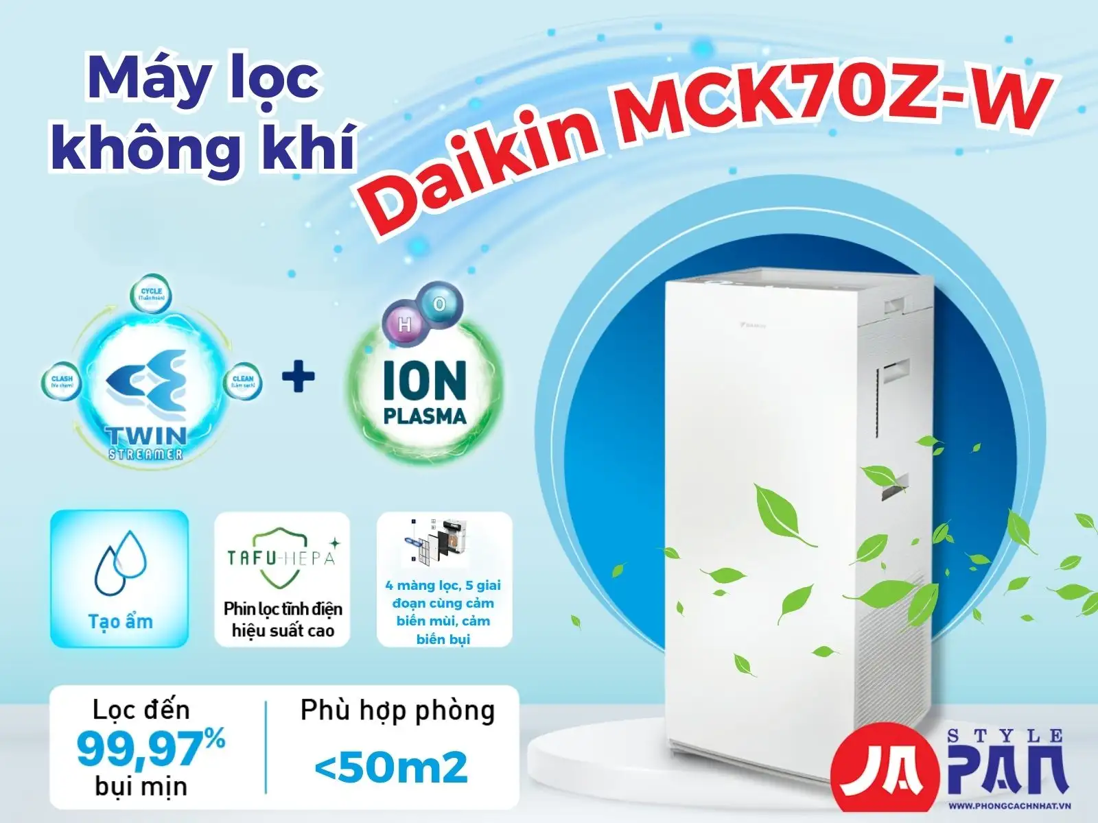 Máy lọc không khí Daikin MCK70Z-W | Hàng nội địa Nhật 7 Máy lọc không khí Daikin MCK70Z-W | Hàng nội địa Nhật