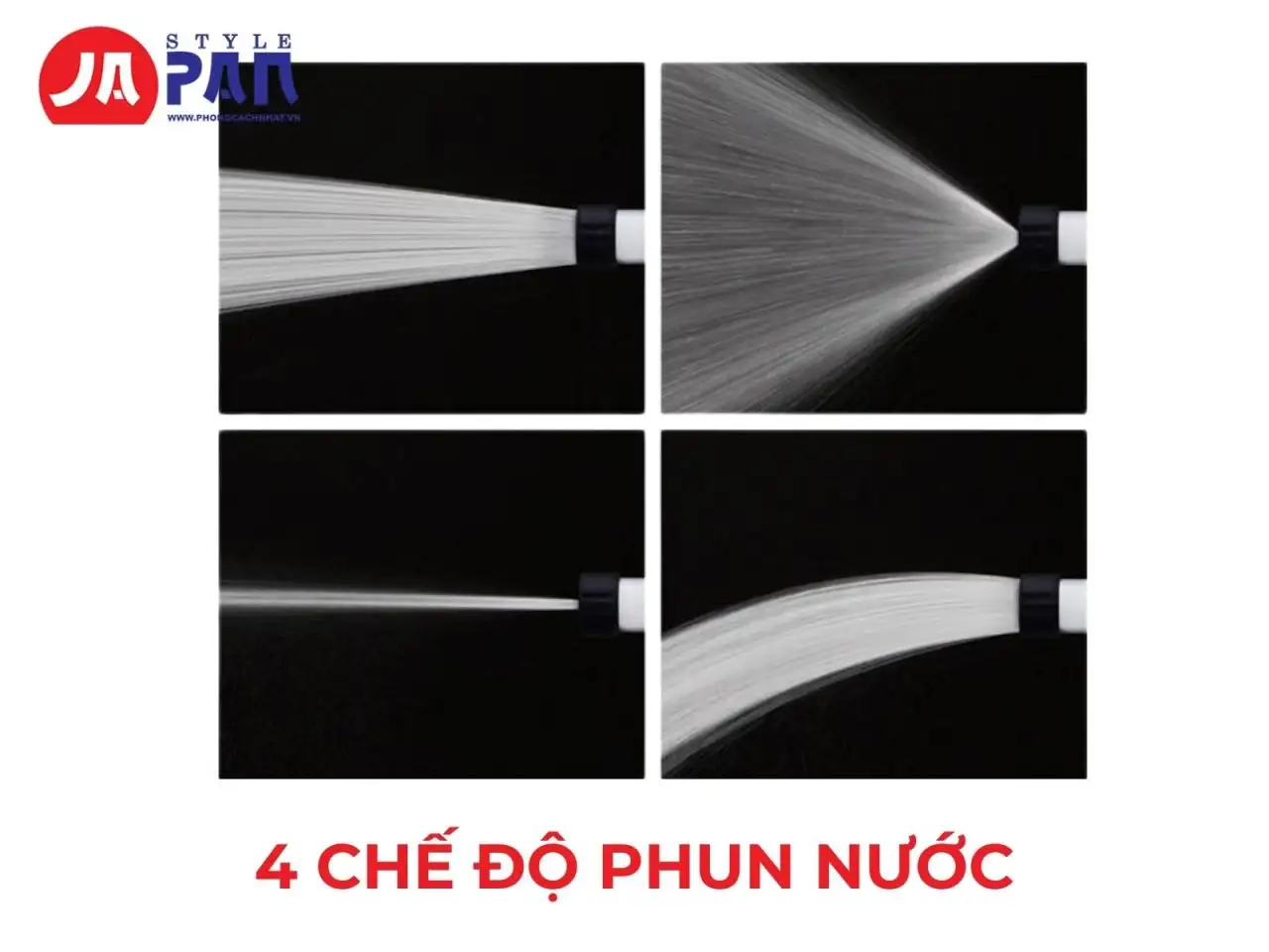 4 chế độ phun nước