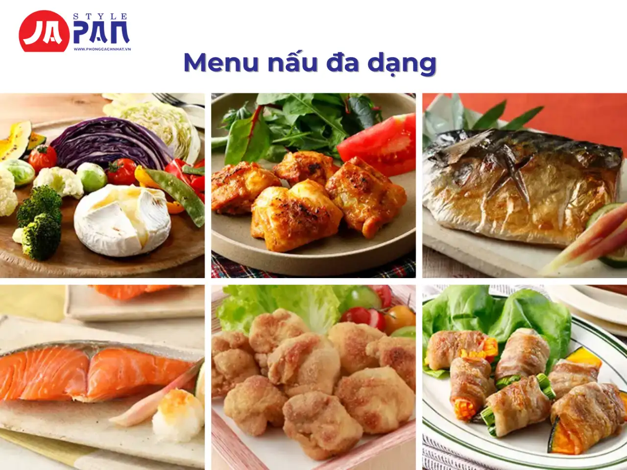Menu rã đông và nướng đang dạng