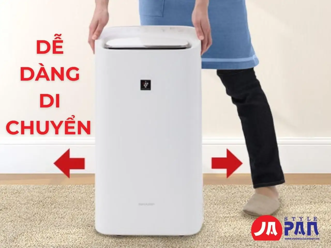 Dễ dàng di chuyển bằng bánh xe