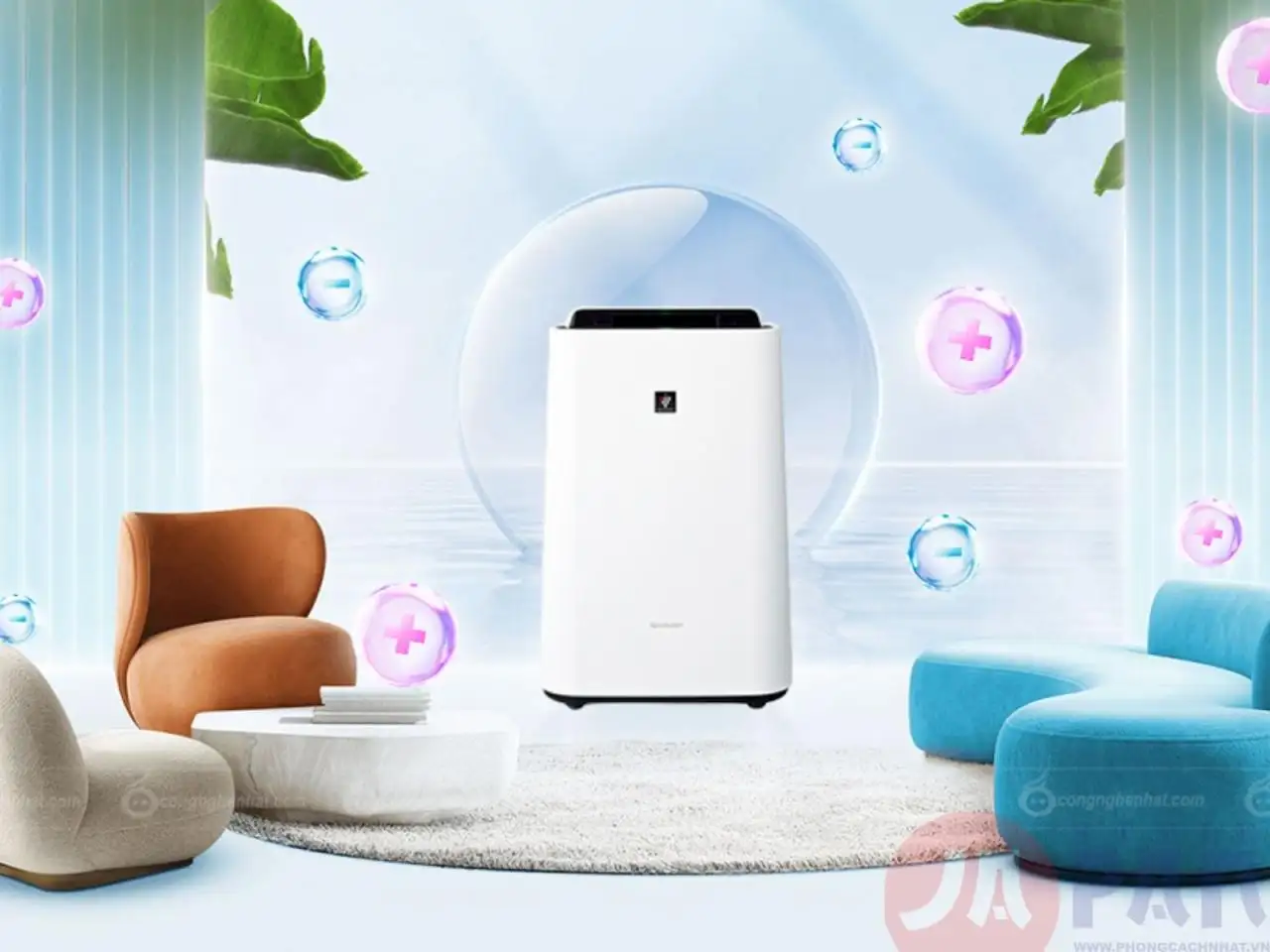 Máy lọc không khí Sharp KC-R50 loại bỏ 99% vi khuẩn và bụi bẩn