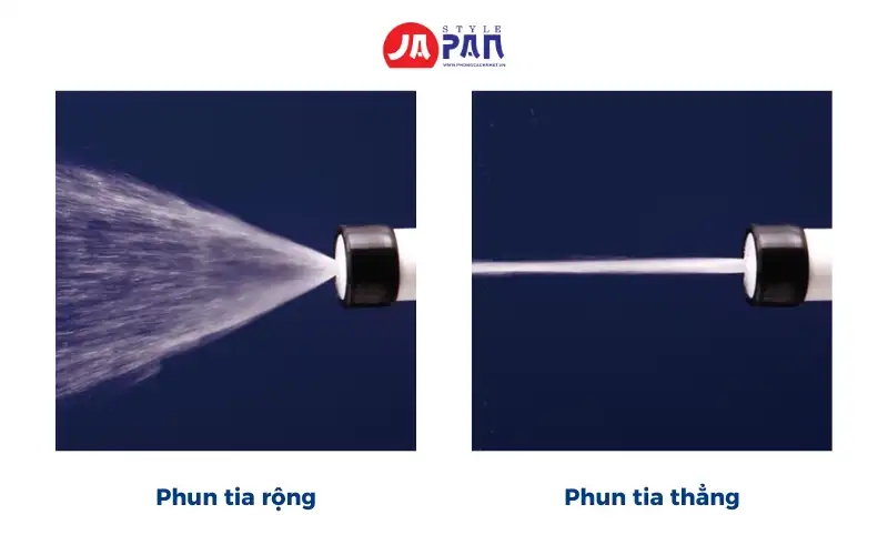 4 chế độ phun nước