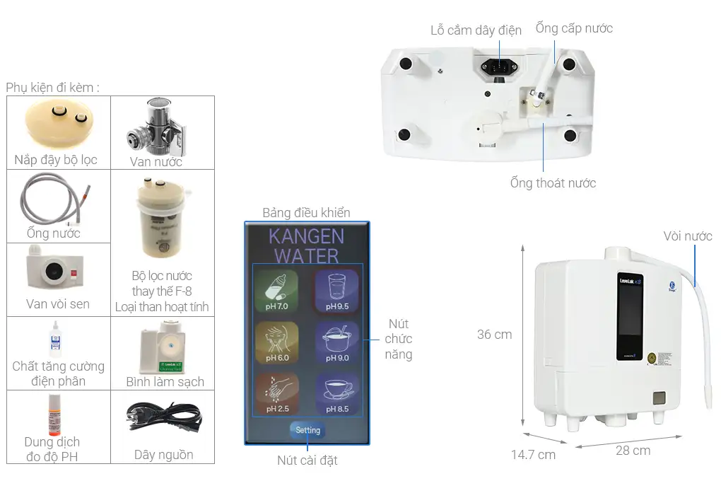 Máy lọc nước Kangen Leveluk K8 nội địa Nhật