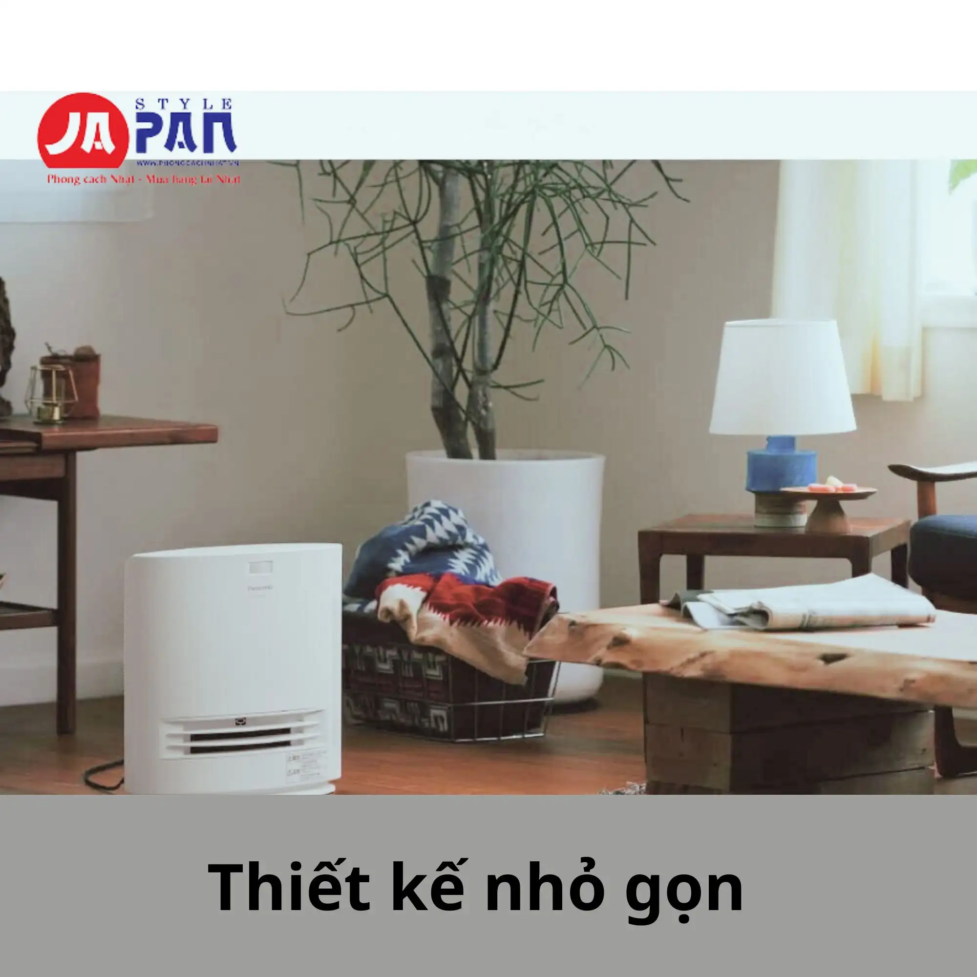Máy sưởi gốm Panasonic DS-FKX1206-H | Kèm tạo ẩm 1 Thiết kế nhỏ gọn có thể di chuyển đến nhiều vị trí trong nhà