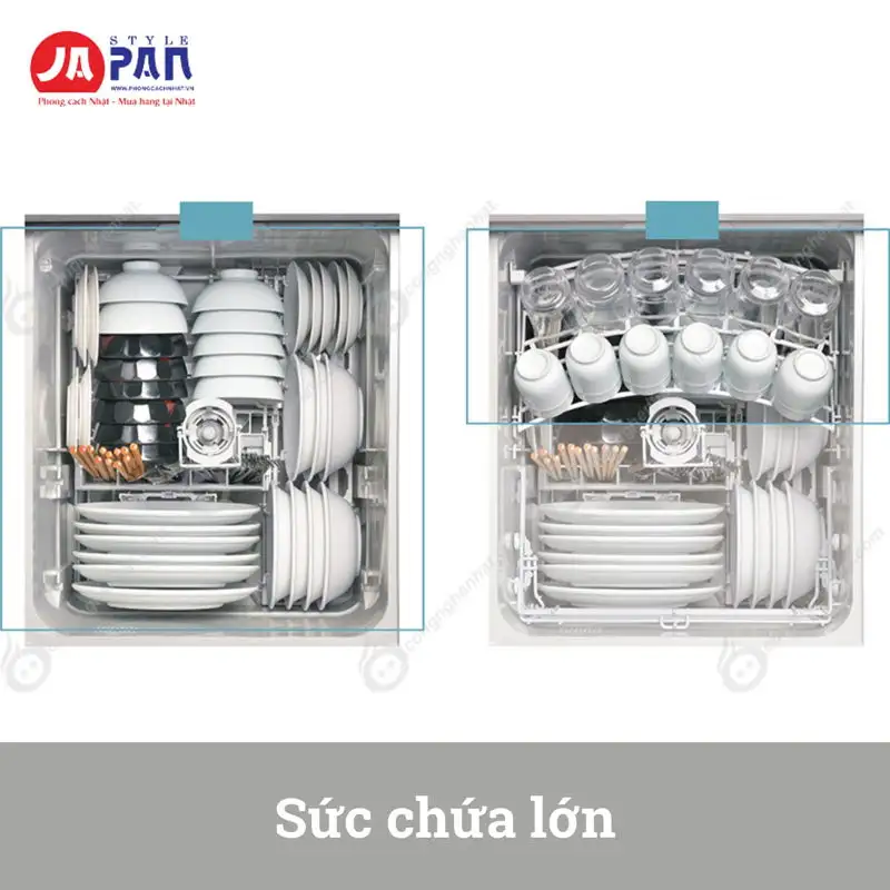 Máy rửa bát Rinnai RSW-F403C-SV màu bạc | 8 bộ 1 máy rửa bát Rinnai RSW-F403C-SV