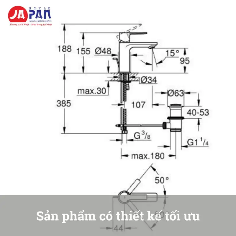 Vòi rửa mặt Grohe Lineare XS-Size 32109001